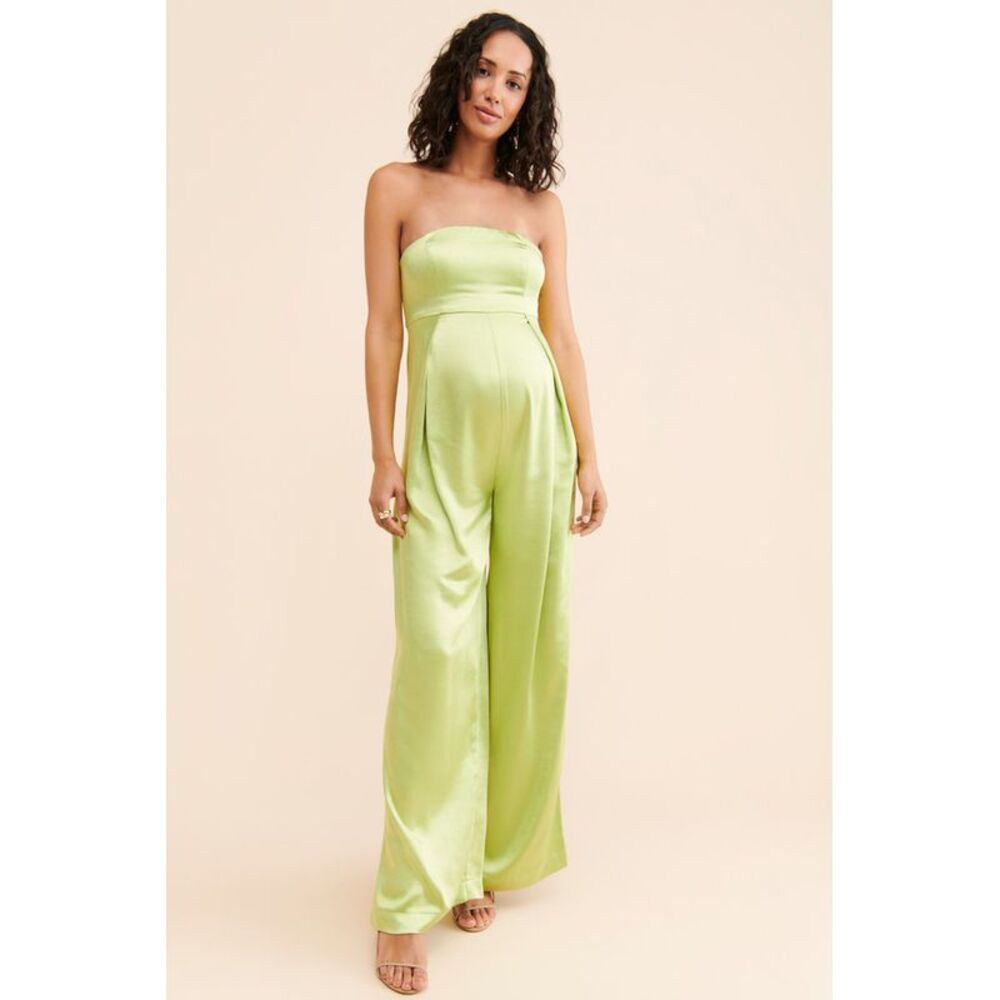 The Frolic Women Maternity Hooch Jumpsuit Green 3x